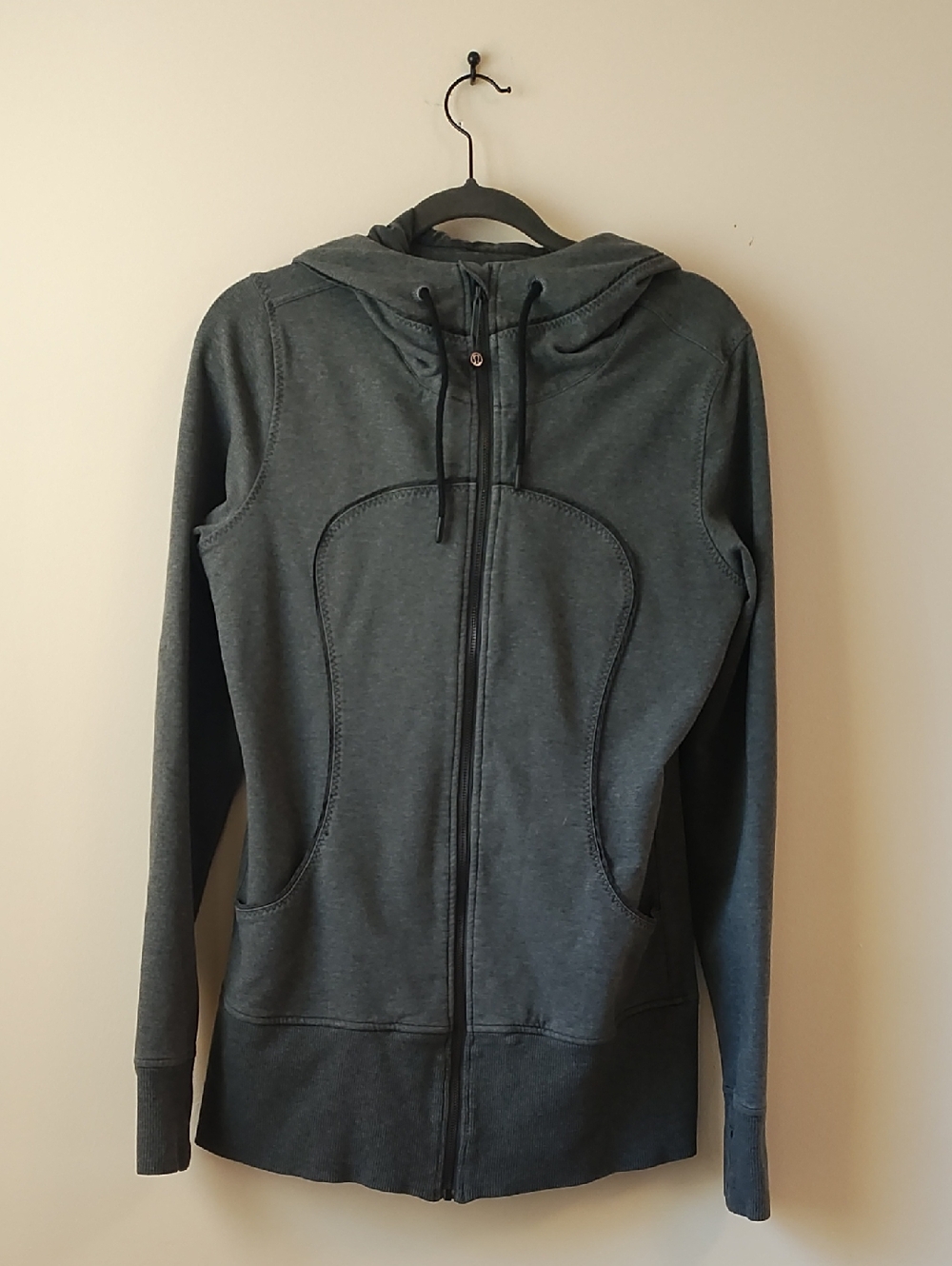 lululemon athletica Charcoal Gray Full-Zip Hooded Jacket